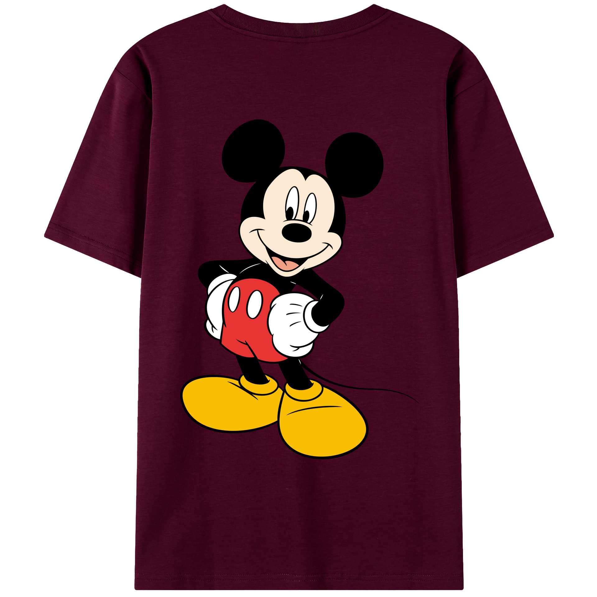 （画像用） ミッキーマウス Mickey Mouse レディース半袖Tシャツ(バックプリント)